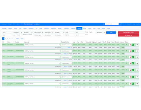 Website Claims Management screenshot